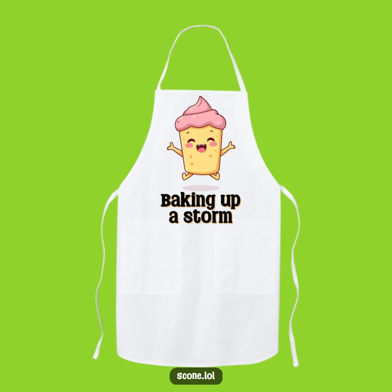 Funny Scone Apron: Cook with Glee in this Jumping Baked Good Kitchen Accessory, Great Funny Gift