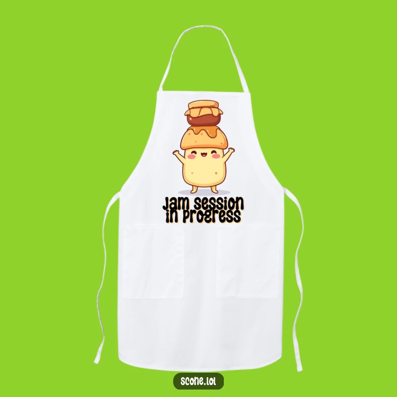 Funny Balancing Scone Jam Jar Apron - Cook with Precision Funny Gift