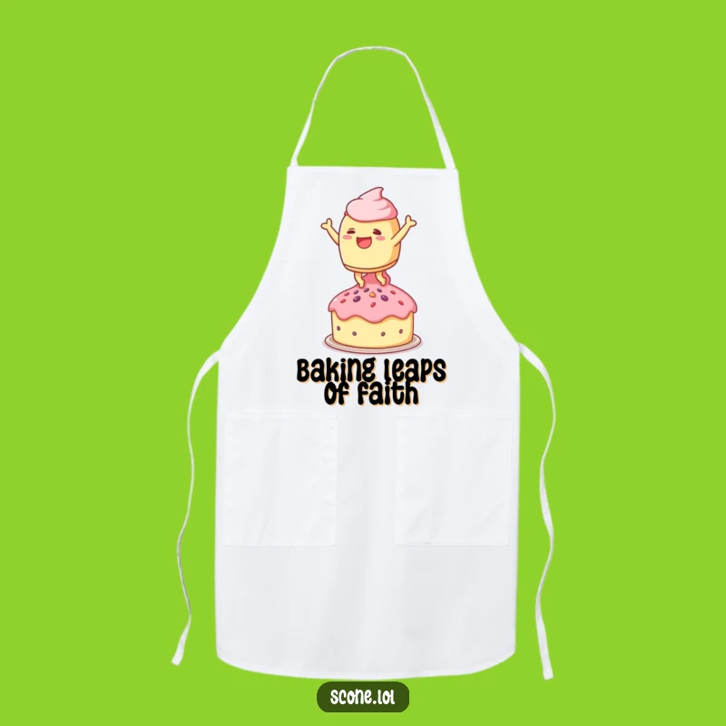 Funny Leaping Scone Apron - Joyful Baker's Kitchenwear for Sweet Moments