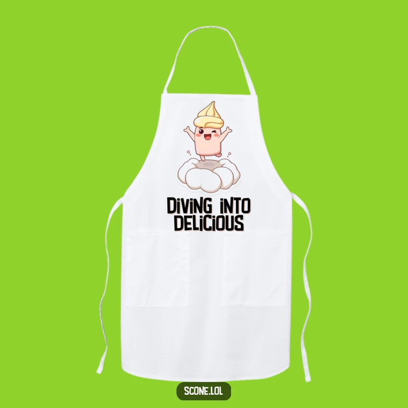 Funny Leaping Scone Cream Apron - Bake with Joy Funny Gift