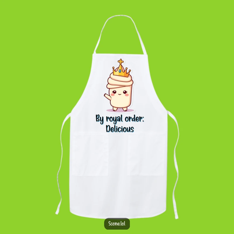 Funny Regal Scone Crown Apron - Cook Like Royalty Funny Gift