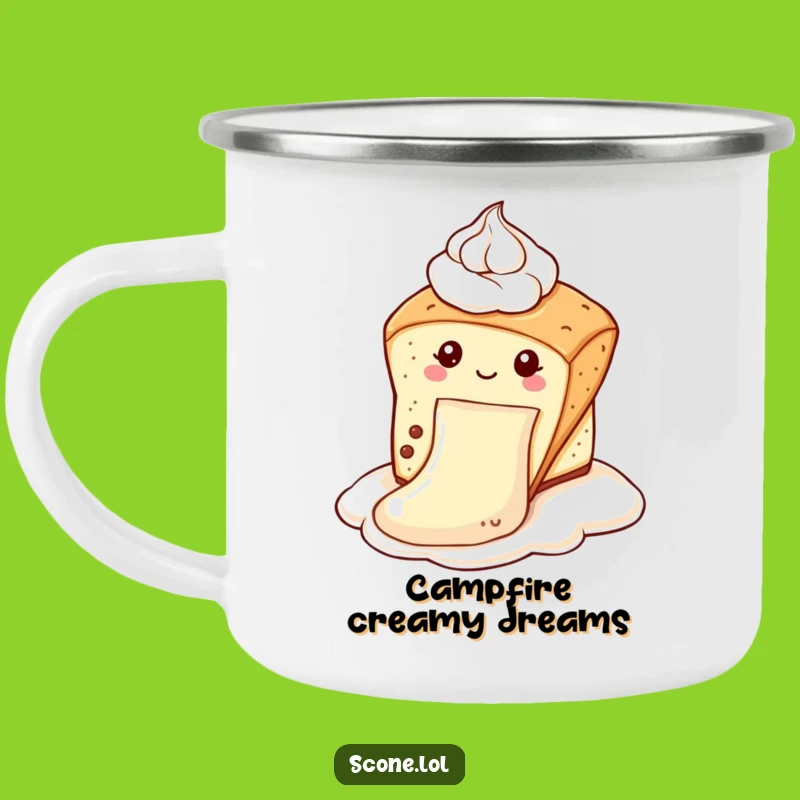 Funny Scone Cream Slide Camping Mug: Durable Pastry Adventure For Hilarious Outdoor Fun