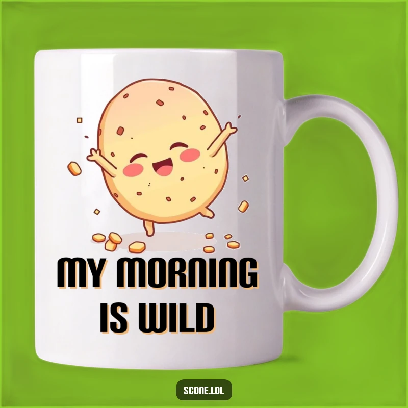 Funny Giggling Scone Cartwheel Mug - A Hilarious and Energetic Gift