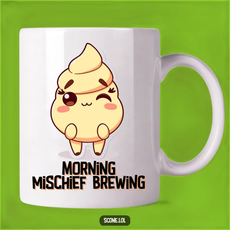 Funny Scone Smirk Mug: Cheeky Baked Good Humor for Tea Lovers