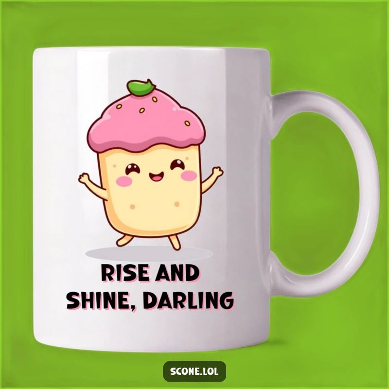 Funny Smiling Scone Mug - Joyful Baked Good Humor Gift