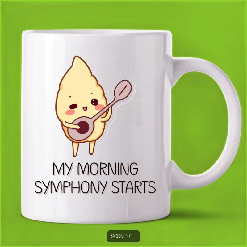 Funny Musical Scone Spoon Mug - Playful Harmony Funny Gift
