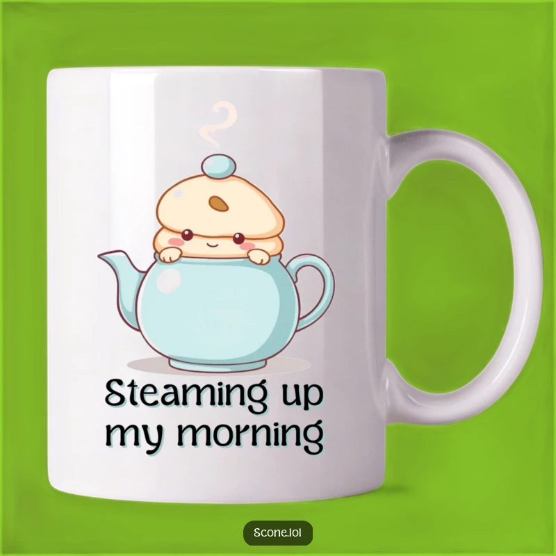 Funny Scone Mug: Peek-a-Boo Brew, a Cozy Funny Gift