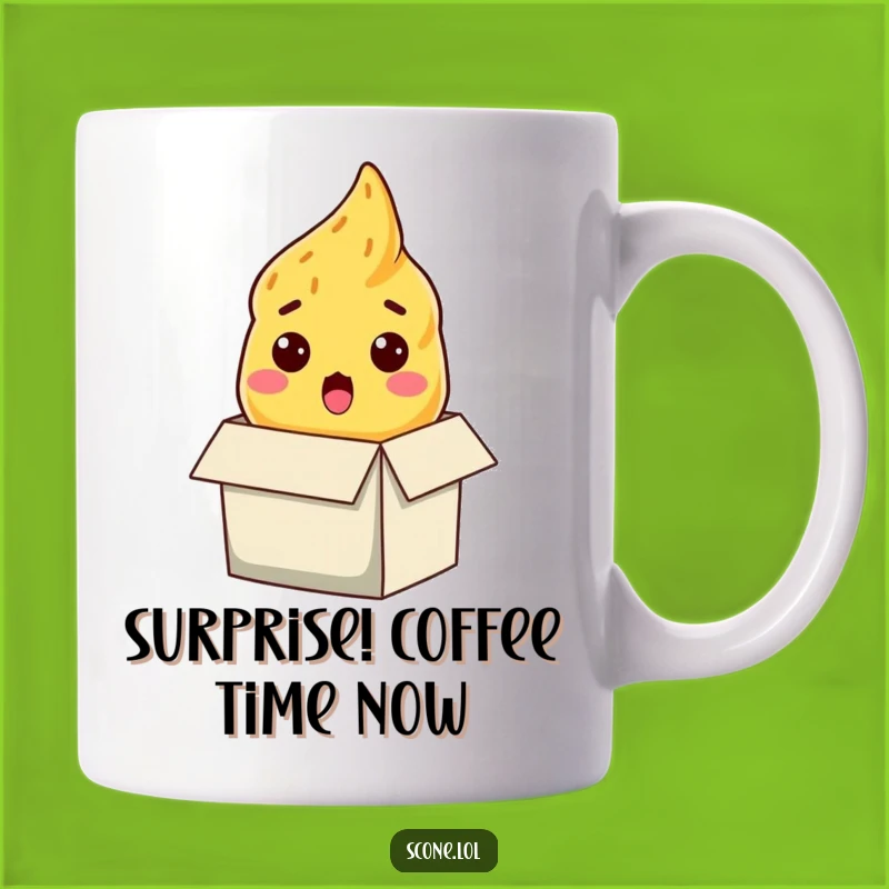 Funny Surprised Scone Mug: A Startled Baked Good Peekaboo, Perfect Funny Gift