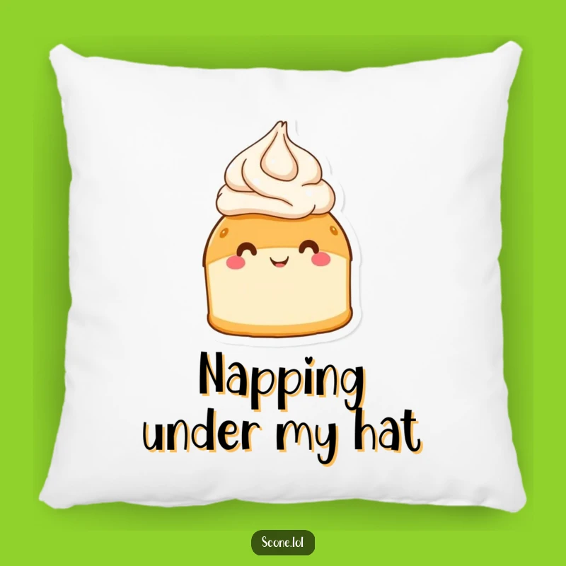 Cozy Funny Scone Cream Hat Pillow - Cuddle Up with Sweet, Crumbly Charm!