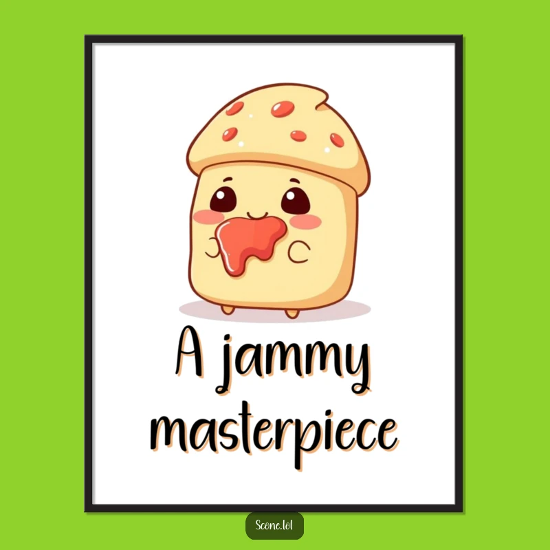 Funny Jam-Faced Scone Digital Art - Instant Sweet Mess Download