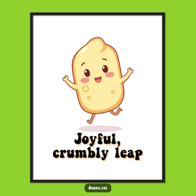 Funny Scone Hopping Poster - Add a Dash of Delight to Your Walls!