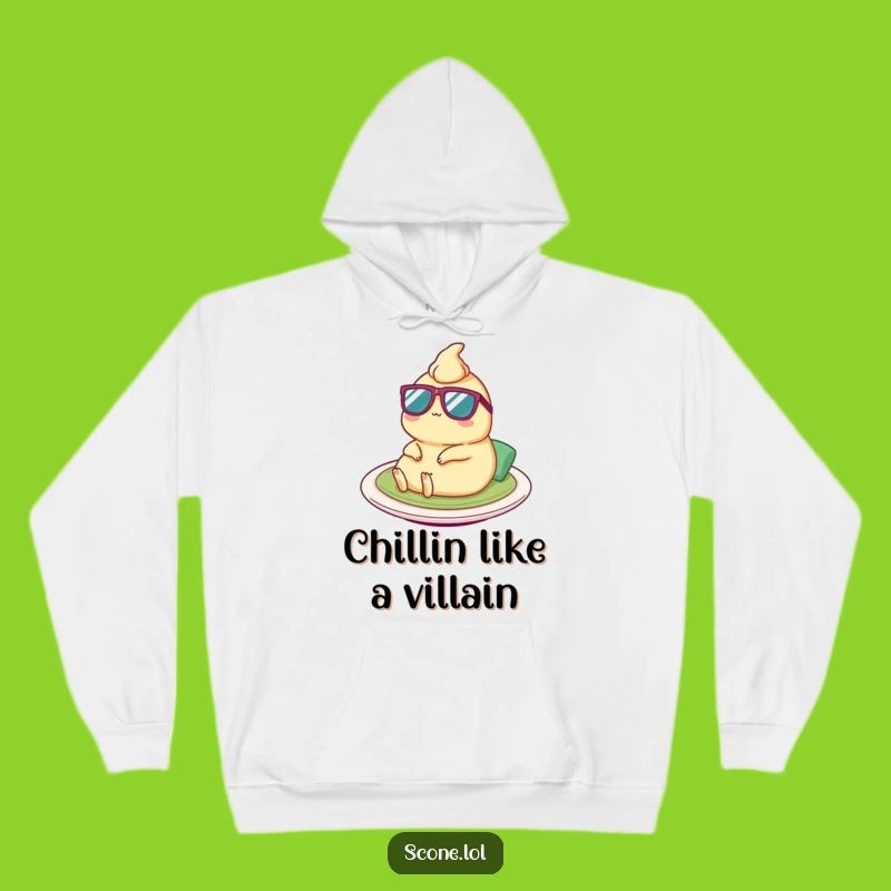 Cozy Funny Satay Hoodie: Tiny Sunglasses Character, Hilarious Foodie Wear, Ultimate Comfort Gift!
