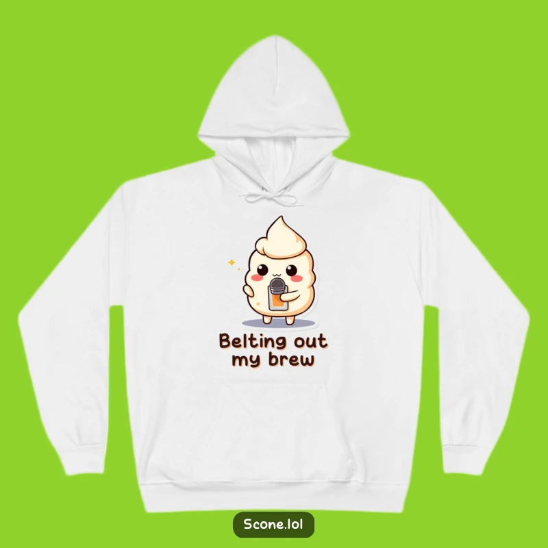 Cozy Funny Scone Mic Hoodie: Sing Your Heart Out in Comfort!