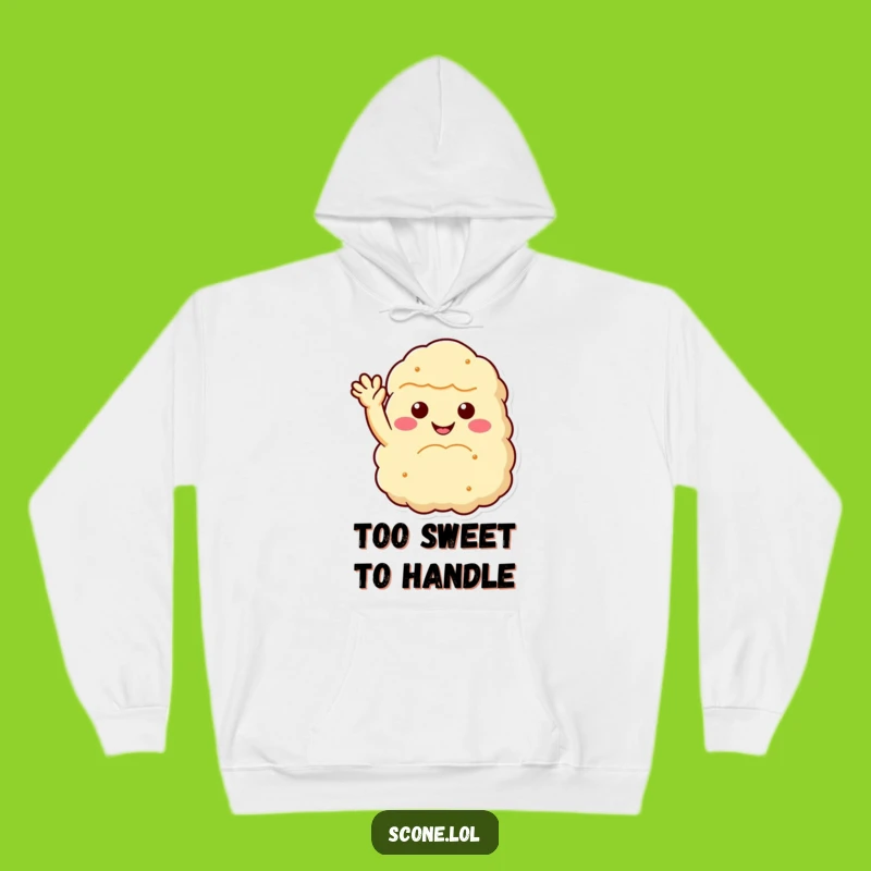 Stay warm and cheerful in this funny scone hoodie, featuring a smiling scone giving a friendly wave. It’s the perfect blend of comfort and baked-good humor, an ideal funny gift.