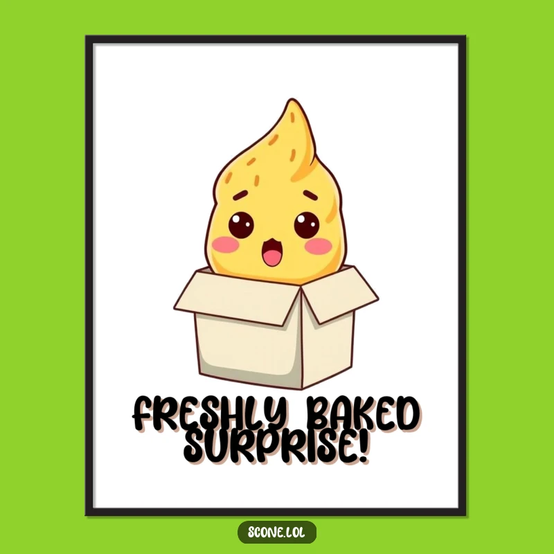 Free Printable Wall Art: Surprised Scone Box Funny Downloadable Art Print for Your Home