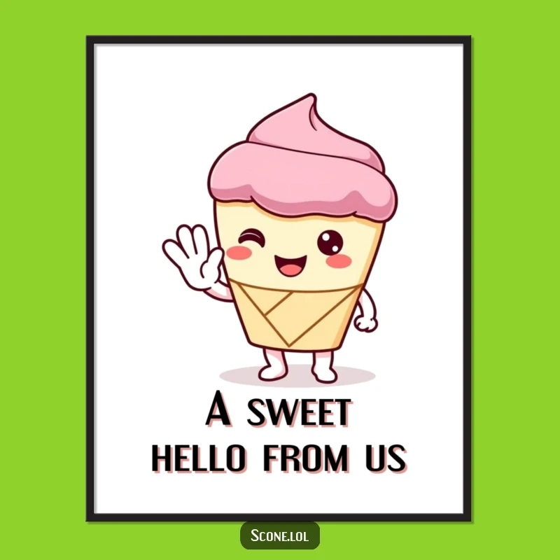 Friendly Scone Art: Free Printable Humorous Downloadable Wall Art for Welcoming Spaces