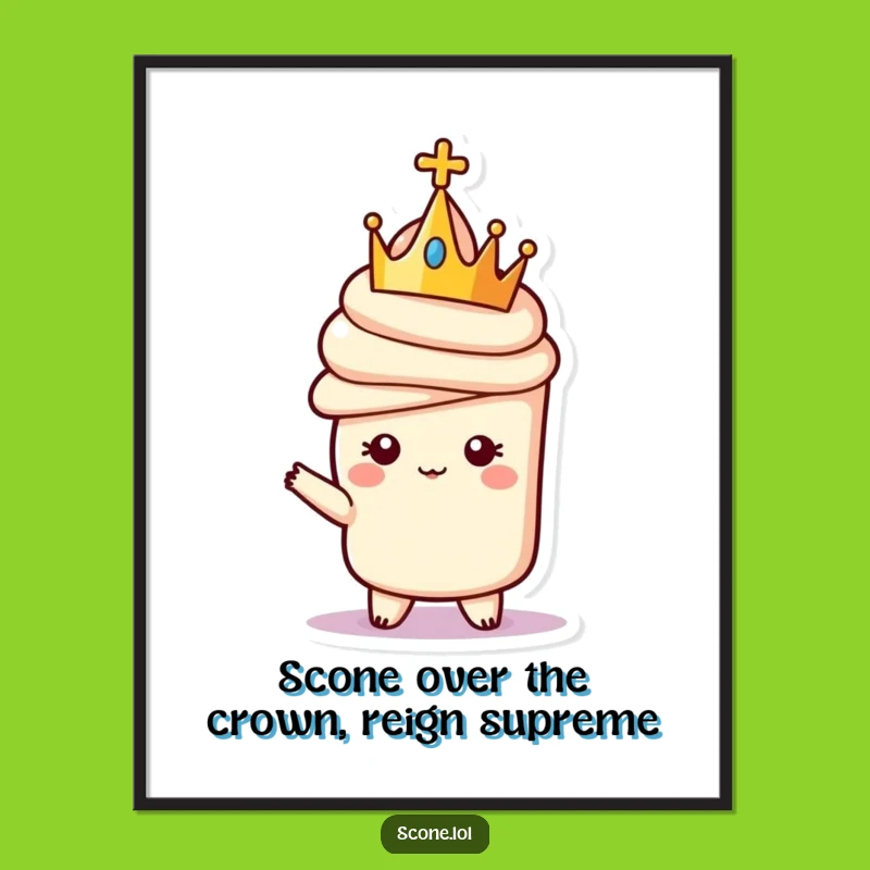 Funny Free Printable Regal Scone Wall Art - Regal Humorous Downloadable Art Gift