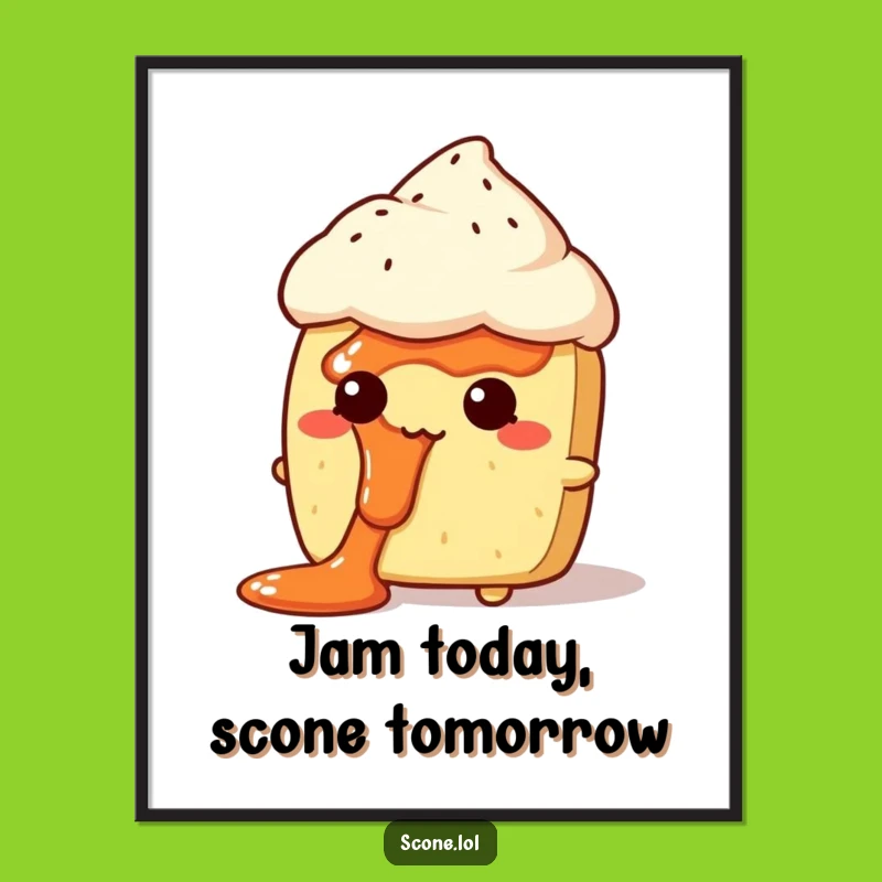 Add a quirky touch to your walls with this free printable scone art, perfect for printing at home.