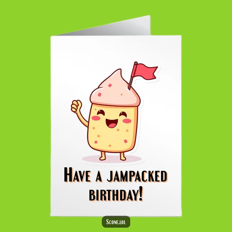 Free Printable Birthday Card: Jubilant Scone Flag, Enthusiastic Downloadable Gift