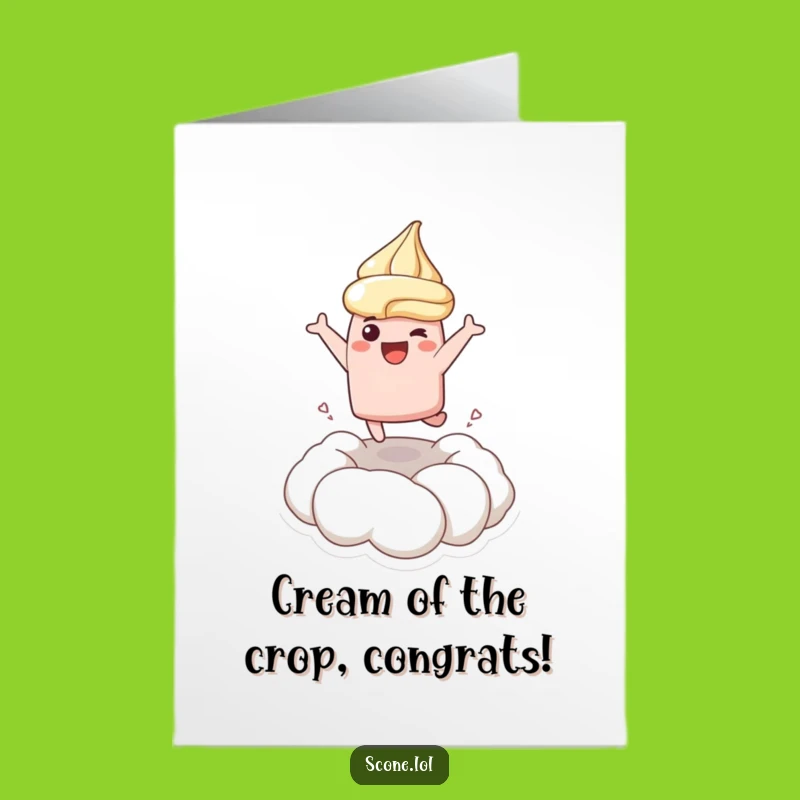 Free Printable Congratulatory Scone Card - Creamy Leap Downloadable Gift for Success