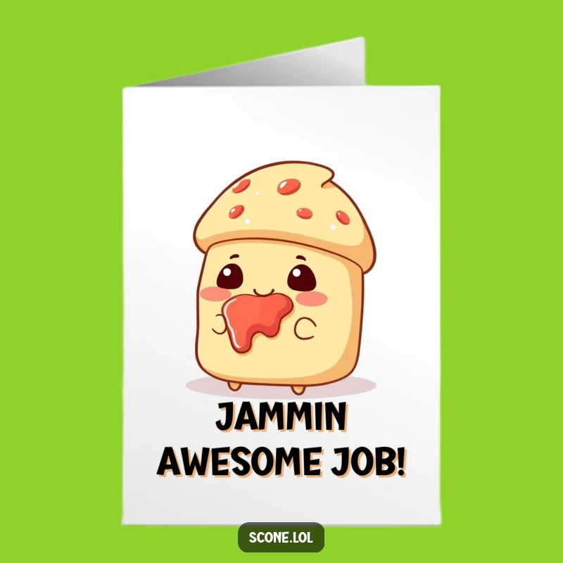 Pleased Jam Scone Congrats Free Printable Card - Funny & Messy Downloadable Greeting