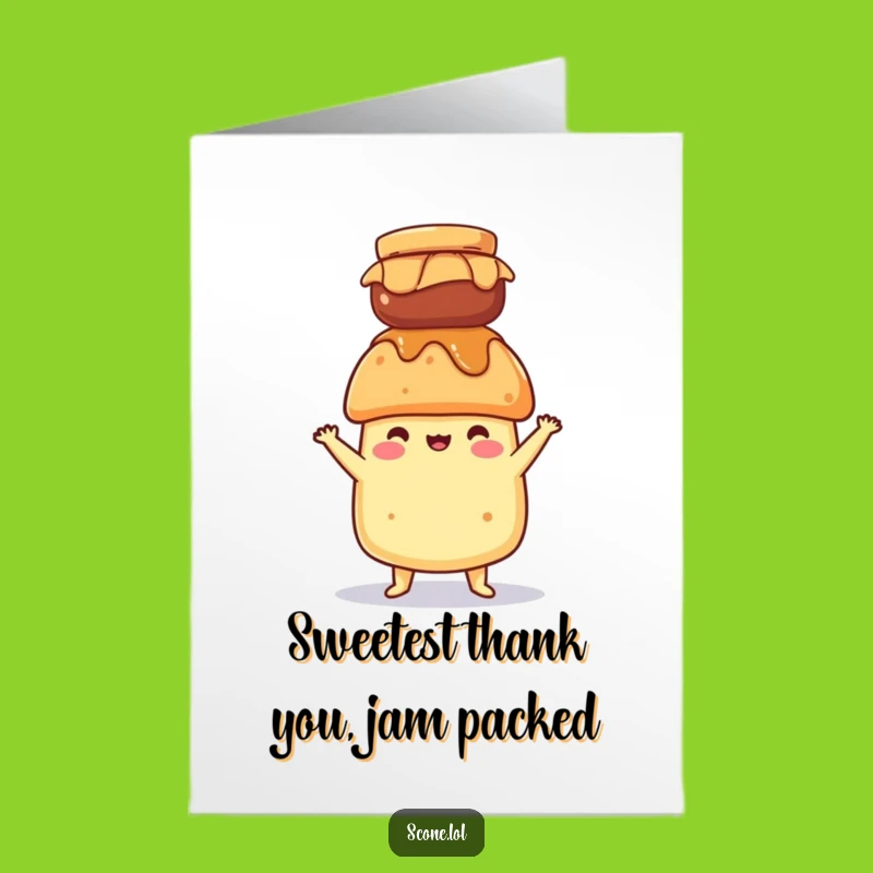 Free Printable Thank You Scone Card - Jam Balance Downloadable Gratitude Gift