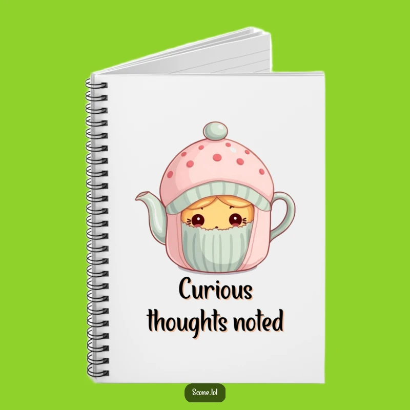 Funny Scone Tea Cozy Notebook - Jot Down Your Curious Thoughts!