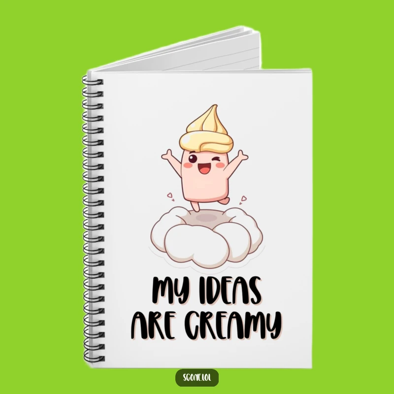 Funny Leaping Scone Cream Notebook - Journal Your Joys Funny Gift