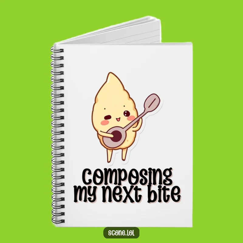 Funny Musical Scone Spoon Notebook - Compose Your Ideas Funny Gift