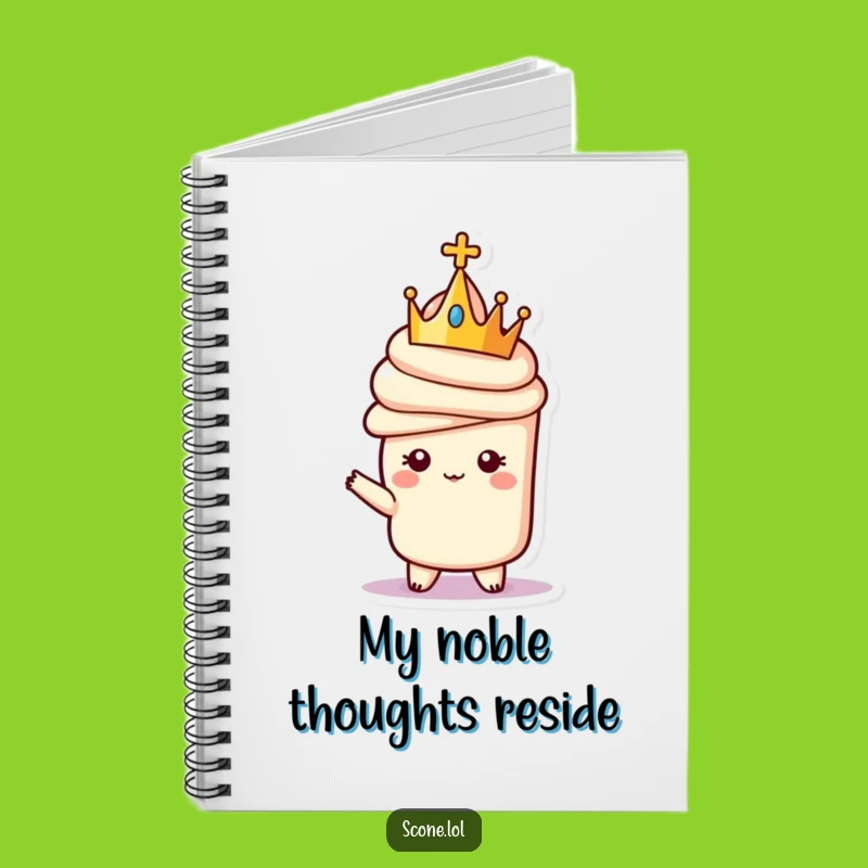 Funny Regal Scone Crown Notebook - Journal with Royal Humor Funny Gift