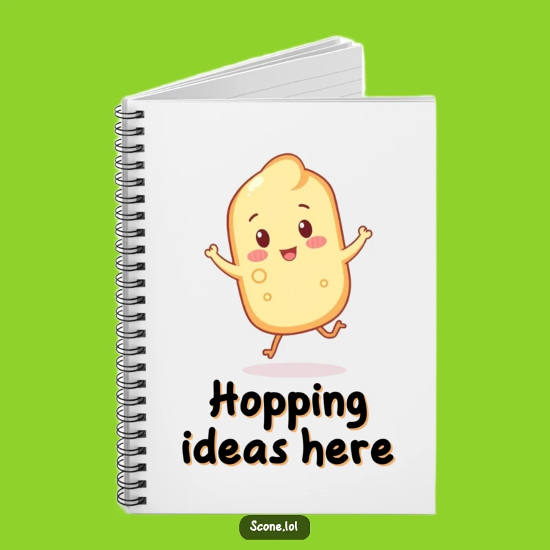 Funny Scone Hopping Notebook - Capture Your Bounces of Inspiration!