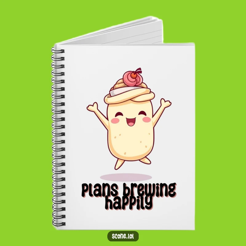 Funny Scone Teacup Hat Notebook: Jot Down Joyful Thoughts With A Delightful Pastry Journal Gift