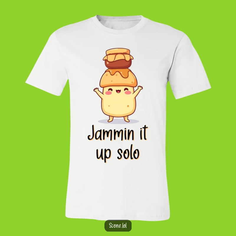 Funny Balancing Scone Jam Jar T-Shirt - Jams and Jests Funny Gift