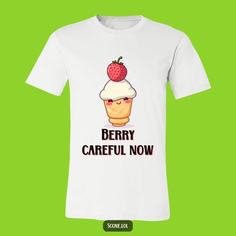 Funny Scone Balance T-Shirt: Cute Pastry With Berry Wobble Is A Hilarious Wearable Gift