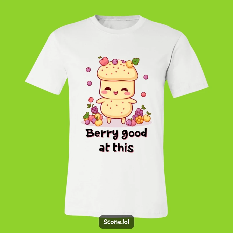 Funny Scone Juggler T-Shirt: Wear Your Humor with This Delightful Pastry Character Tee