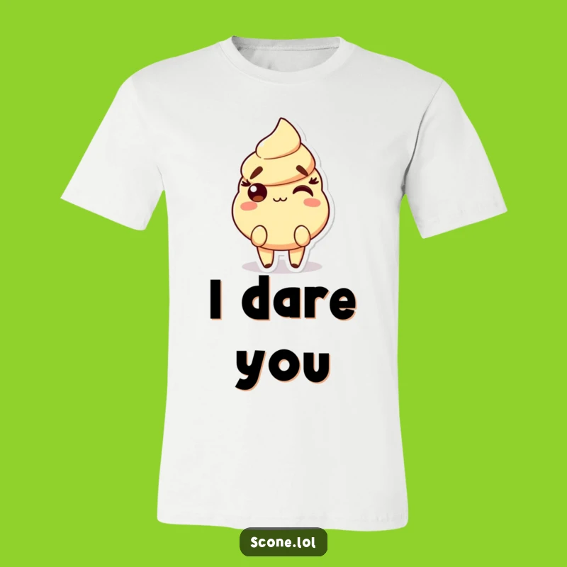 Funny Scone Smirk T-Shirt: Cheeky Baked Good Apparel for Fun