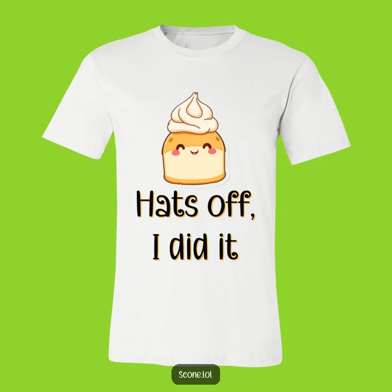 Funny Scone Cream Hat T-Shirt - Wear Your Favorite Baked Good with Humor!