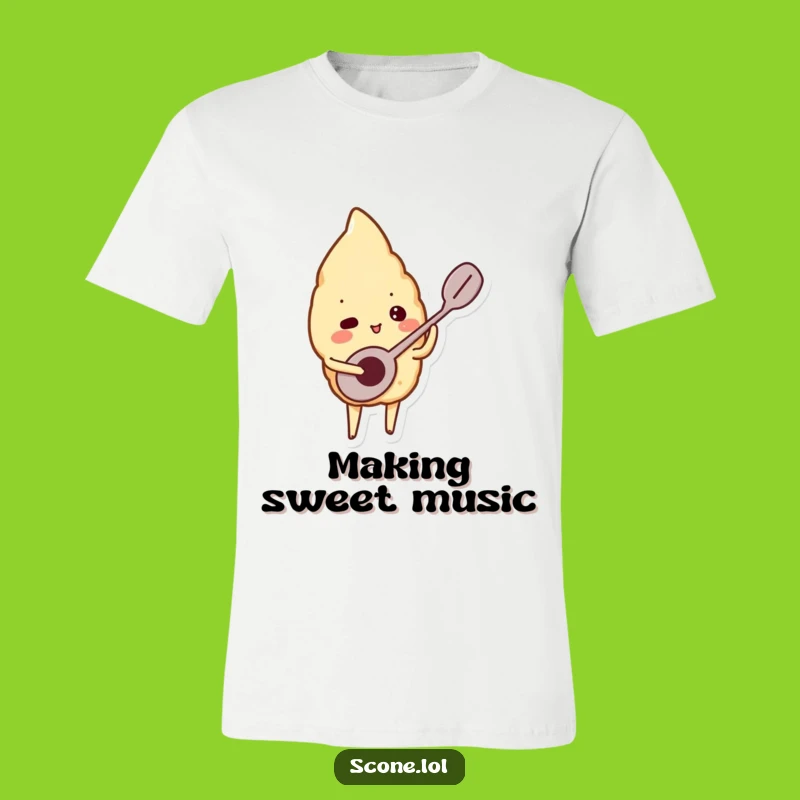 Funny Musical Scone Spoon T-Shirt - Rock On Humor Tee Funny Gift