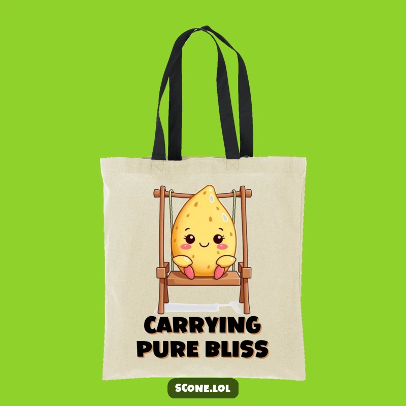 Funny Scone Swing Tote Bag - Happy Baker Accessory, Great Gift