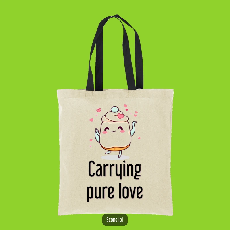 Funny Scone Love Tote Bag: Romantic Dance Design, Practical & Charming Gift