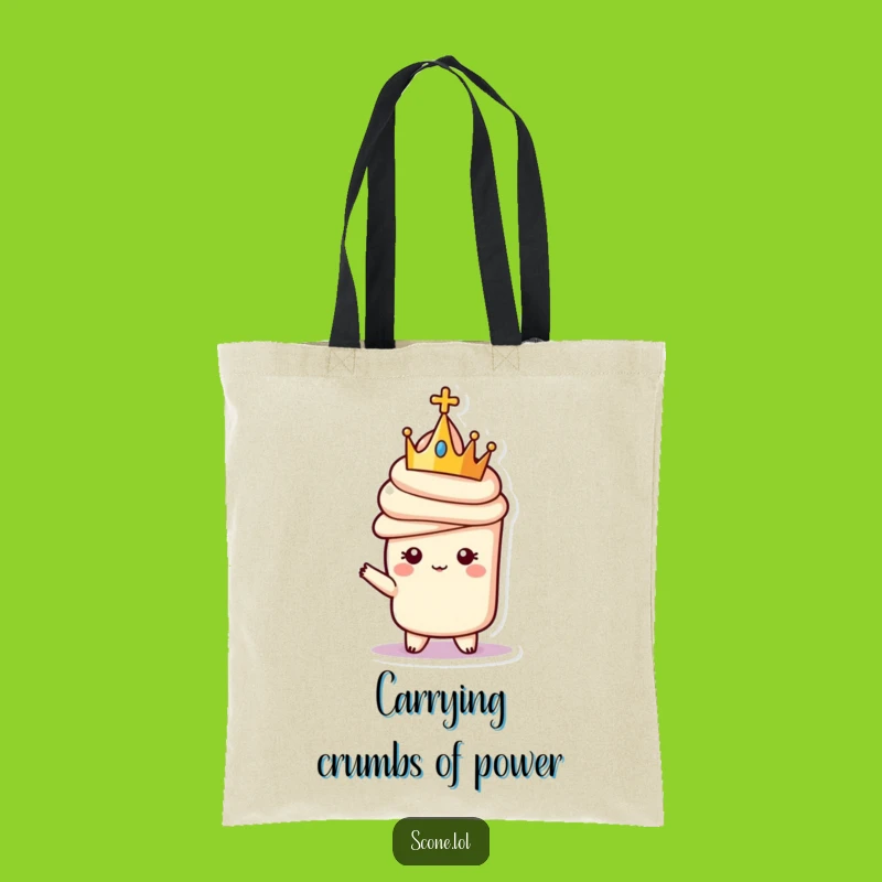Funny Regal Scone Crown Tote Bag - Stylish Royal Accessory Funny Gift