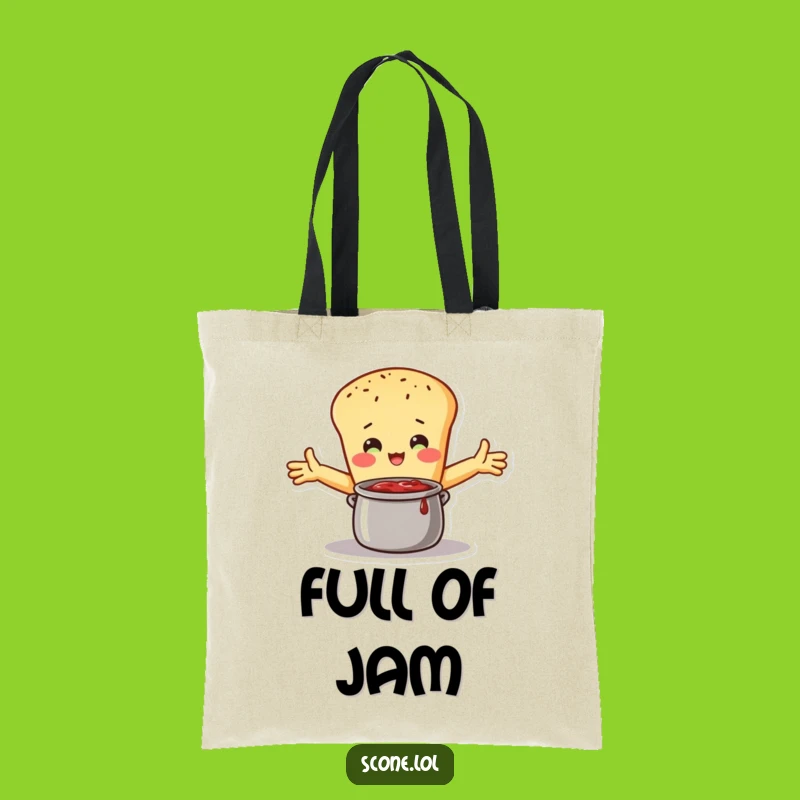 Funny Scone Jam Embrace Tote Bag: Loving Character, Practical and Amusing Carry-All Gift