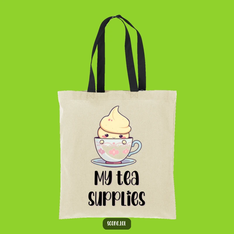 Funny Scone Teacup Peek Tote Bag: Carry Your Treats in Style!